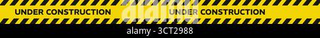 Ruban d'avertissement en construction Illustration de Vecteur