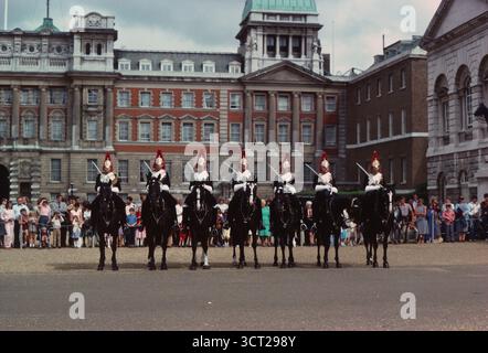Royaume-Uni. Angleterre. Londres. Parade des gardes à cheval. Cavalerie domestique montée. Banque D'Images