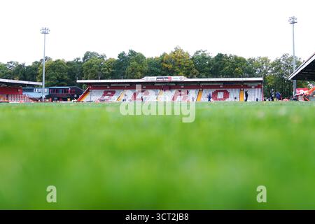 Vue générale du stade lamex avant le match de la Sky Bet League 1 Stevenage vs Luton Town au stade Lamex, Stevenage, Royaume-Uni, le 4 octobre 2025 (photo de Harvey Murphy/News images) Banque D'Images