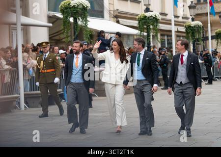 Princesse Claire, Guillaume frère Prince Félix, palais grand-ducal, célébration accession au trône Grand-Duc Guillaume, Luxembourg ville, 3 octobre 2 Banque D'Images