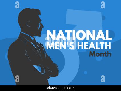 Bannière nationale de santé masculine Illustration de Vecteur