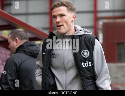 ÉDIMBOURG, ÉCOSSE - 04 OCTOBRE : Blair Spittal de Hearts arrive avant un match de William Hill Premiership entre Heart of Midlothian et Hibernian au Tynecastle Park, le 04 octobre 2025, à Édimbourg, en Écosse. (Photo de Paul Byars / Alamy Live News) Banque D'Images