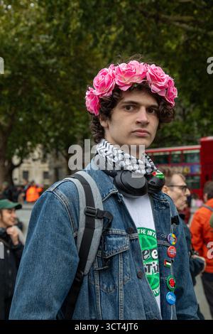 LONDRES, Royaume-Uni. 4 octobre 2025. Les manifestants se sont rassemblés sur Trafalgar Square, Palestine action. Crédit photo : Ian Humphreys Banque D'Images