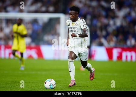MADRID, ESPAGNE - 04 OCTOBRE : Vinicius Junior du Real Madrid lors du match LaLiga EA Sports entre le Real Madrid CF et Villarreal CF à l'Estadio Santiago Bernabeu le 04 octobre 2025 à Madrid, Espagne. (Photo de QSP) crédit : QSP/Alamy Live News Banque D'Images