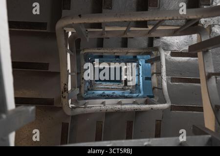 Intérieur d'escalier en colimaçon, London Building Banque D'Images