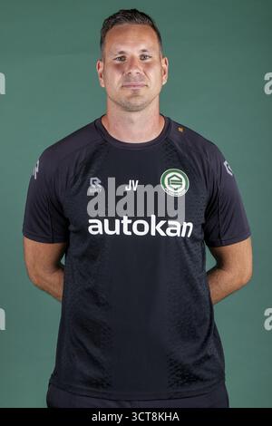 Groningen, Hollande. 24 juillet 2025. GRONINGEN, 24-07-2025, Euroborg Stadium, saison 2025/2026, football néerlandais Eredivisie, photocall FC Groningen, photo montre John vos crédit : Pro Shots/Alamy Live News Banque D'Images