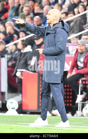 Salzbourg, Autriche. 05 octobre 2025. SALZBOURG, AUTRICHE - 5 OCTOBRE : l'entraîneur-chef Thomas Letsch de Salzbourg lors du match de l'Admiral Bundesliga entre le FC Red Bull Salzburg et le SK Rapid Wien au Red Bull Arena le 5 octobre 2025 à Salzbourg, Autriche.251005 SEPA 24 035 - 20251005 PD10113 crédit : APA-PictureDesk/Alamy Live News Banque D'Images