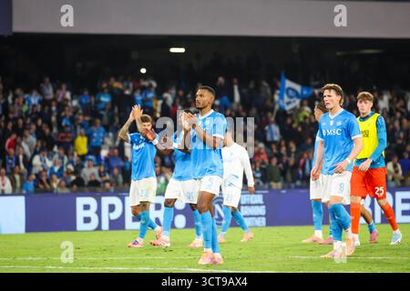 Naples, Campanie, ITALIE. 5 octobre 2025. Lors du match de football Italien Serie A 2025/26 entre la SSC Napoli et Gênes le 5 octobre 2025, au stade Diego Armando Maradona de Naples.photo : (crédit image : © Fabio Sasso/ZUMA Press Wire) USAGE ÉDITORIAL SEULEMENT ! Non destiné à UN USAGE commercial ! Crédit : ZUMA Press, Inc/Alamy Live News Banque D'Images