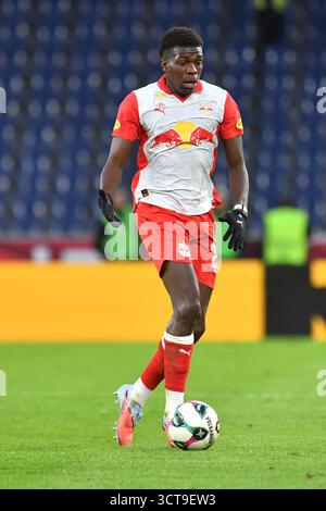 Salzbourg, Autriche. 05 octobre 2025. SALZBOURG, AUTRICHE - 5 OCTOBRE : Daouda Guindo de Salzbourg lors du match de l'Admiral Bundesliga entre le FC Red Bull Salzburg et le SK Rapid Wien au Red Bull Arena le 5 octobre 2025 à Salzbourg, Autriche.251005 SEPA 24 038 - 20251005 PD10805 crédit : APA-PictureDesk/Alamy Live News Banque D'Images