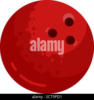 icône vectorielle de contour de boule de bowling Illustration de Vecteur