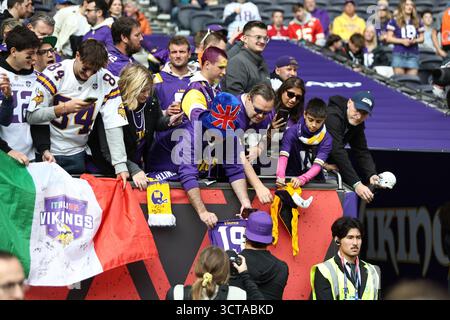 Londres, Royaume-Uni, Royaume-Uni. 5 octobre 2025. Lors du match NFL entre les Vikings du Minnesota et les Browns de Cleveland au Tottenham Hotspur Stadium le 5 octobre 2025 à Londres, au Royaume-Uni. (Photo de Torbjorn Tande/Pximages) (crédit image : © Torbjorn Tande/PX Imagens via ZUMA Press Wire) USAGE ÉDITORIAL SEULEMENT ! Non destiné à UN USAGE commercial ! Banque D'Images