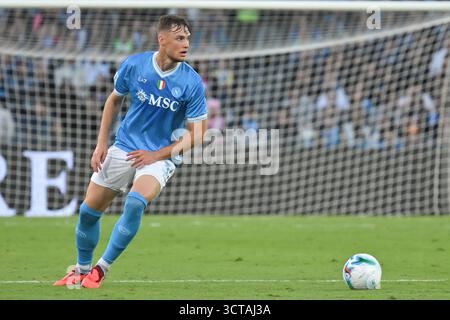 Napoli, Campanie. 05 octobre 2025. Sam Baukema de SSC Napoli lors de la série A Enilive match entre Napoli v Gênes au Diego Armando Maradona Stadium crédit : massimo insabato/Alamy Live News Banque D'Images
