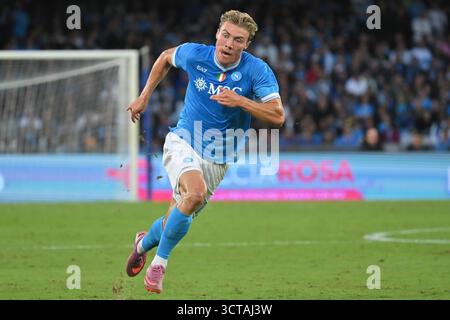 Napoli, Campanie. 05 octobre 2025. Rasmus Hojlund de la SSC Napoli lors de la série A Enilive match entre Napoli v Gênes au Diego Armando Maradona Stadium crédit : massimo insabato/Alamy Live News Banque D'Images