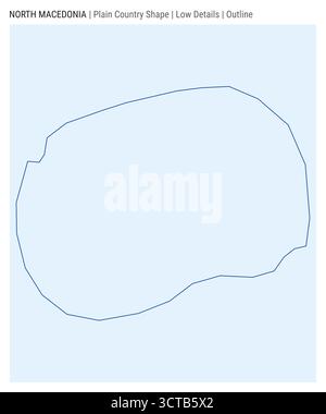 Carte du pays de la plaine de Macédoine. Détails faibles. Style de contour. Forme de Macédoine. Illustration vectorielle. Illustration de Vecteur