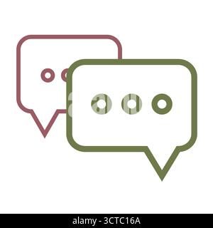 Icône de bulle de discussion. Symbole de communication vocale. Vecteur de message en ligne. Forme de pensée de dialogue. SPE 10. Illustration de Vecteur