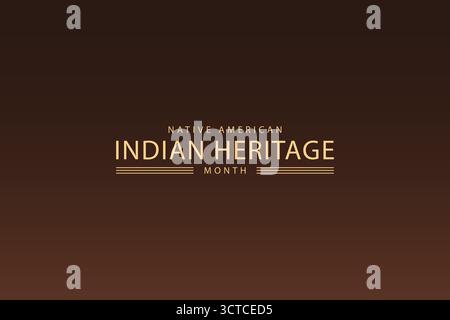 Célébration de la culture novembre mois du patrimoine indien des amérindiens Illustration de Vecteur