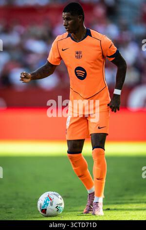 Séville, Espagne. 05 octobre 2025. Marcus RASHFORD de Barcelone lors du match de football de la Ligue espagnole entre Sevilla FC et FC Barcelone le 5 octobre 2025 au stade Ramon Sanchez-Pizjuan de Sevilla, Espagne - photo Rafael Roman/Matthieu Mirville/DPPI crédit : DPPI Media/Alamy Live News Banque D'Images