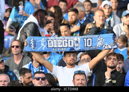 5 octobre 2025, Diego Armando Maradona Stadium, Naples, Italie ; Serie A Enilive Football match ; Napoli contre Gênes ; les fans de Napoli Banque D'Images