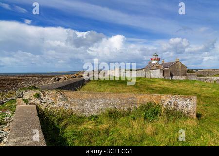 Phare de Mutton Island, Galway City, Irlande Banque D'Images