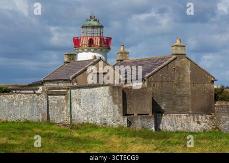 Phare de Mutton Island, Galway City, Irlande Banque D'Images