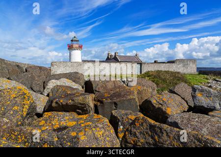 Phare de Mutton Island, Galway City, Irlande Banque D'Images
