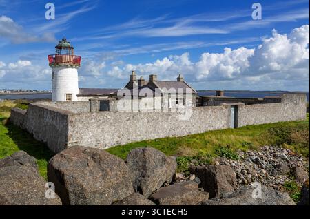 Phare de Mutton Island, Galway City, Irlande Banque D'Images