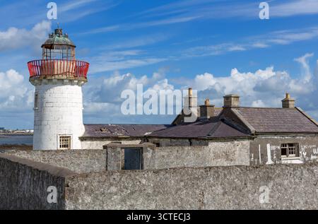 Phare de Mutton Island, Galway City, Irlande Banque D'Images