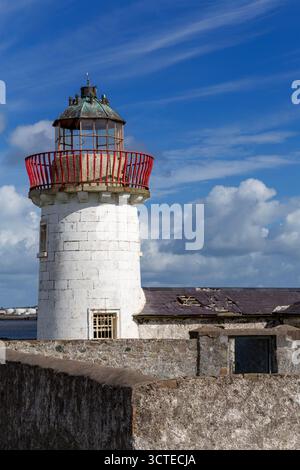 Phare de Mutton Island, Galway City, Irlande Banque D'Images
