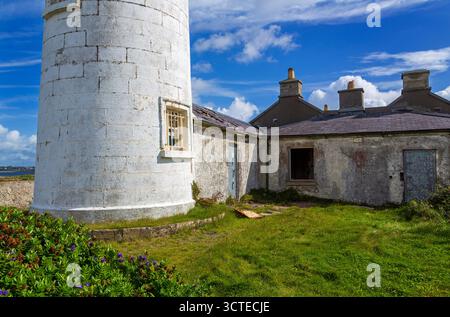 Phare de Mutton Island, Galway City, Irlande Banque D'Images