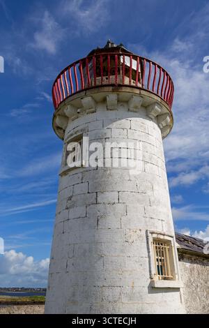 Phare de Mutton Island, Galway City, Irlande Banque D'Images