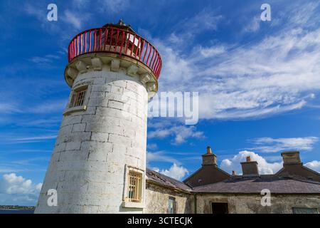 Phare de Mutton Island, Galway City, Irlande Banque D'Images