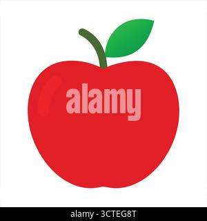 Red Apple Vector Art - fichier graphique modifiable Illustration de Vecteur
