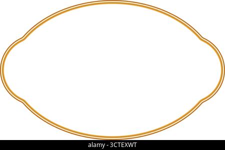 Bordure 3d dorée. Cadre décoratif géométrique brillant avec décoration dorée ornée. Vignette vectorielle, fenêtre brillante de luxe pour certificats, récompenses, STA Illustration de Vecteur