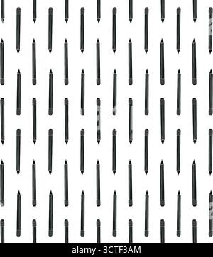 Modèle sans couture de vecteur de crayon dessiné à la main Illustration de Vecteur