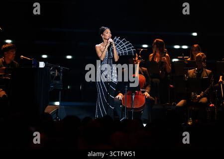 Londres, Royaume-Uni. 06 octobre 2025. Nicole Scherzinger se produit au Royal Albert Hall le 7 octobre 2025 (photo de Lounis Tiar) crédit : lounisPhotography/Alamy Live News Banque D'Images