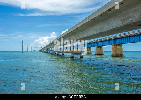 Seven Mile Bridge dans les Florida Keys Banque D'Images