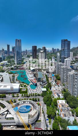 Photographie aérienne du monde marin au parc côtier N ü wa à Shekou, district de Nanshan, Shenzhen Banque D'Images