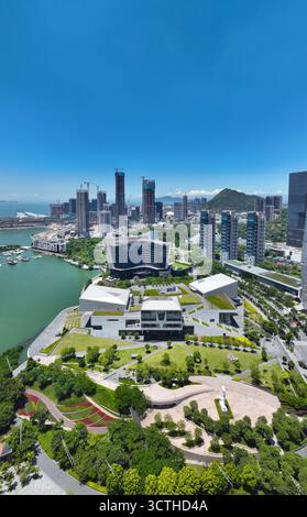 Photographie aérienne du monde marin au parc côtier N ü wa à Shekou, district de Nanshan, Shenzhen Banque D'Images