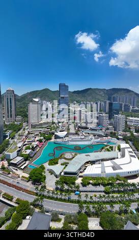 Photographie aérienne du monde marin au parc côtier N ü wa à Shekou, district de Nanshan, Shenzhen Banque D'Images