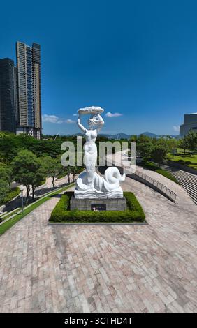 Photographie aérienne du monde marin au parc côtier N ü wa à Shekou, district de Nanshan, Shenzhen Banque D'Images