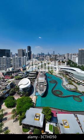 Photographie aérienne du monde marin au parc côtier N ü wa à Shekou, district de Nanshan, Shenzhen Banque D'Images