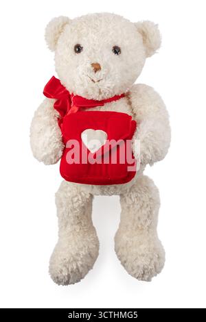 Jouet en peluche ours en peluche pour les enfants isolés sur fond blanc Banque D'Images