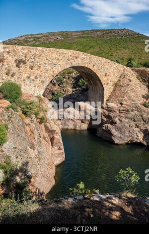 Ponte Vecchiu, Vallée du Fango, haute-Corse, Corse, France Banque D'Images