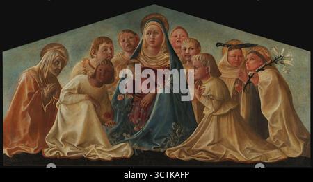 Madone et enfant avec Anges et Saints (Trivulzio Madonna), c1430. Trouvé dans la Collection de Pinacotecdel Castello Sforzesco, Milan. Banque D'Images