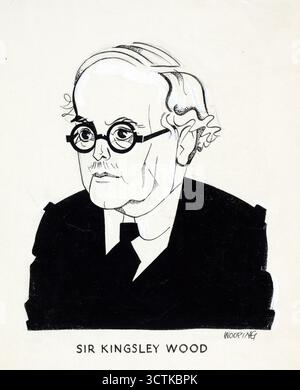 Sir Kingsley Wood, entre 1939 et 1946. Banque D'Images