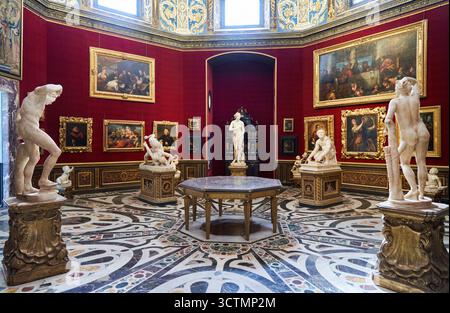 Salle Tribune, 1581-1583, Bernardo Buontalenti ( Florence 1531 - 1608), Galerie des Offices, Galeria degli Offices, Florence, Florence, Florence, Florence, Toscane, Italie. Banque D'Images