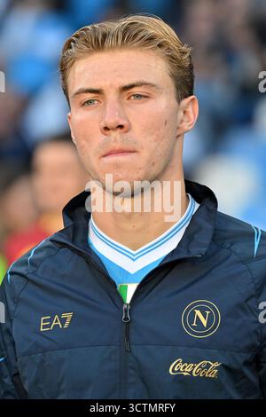 Napoli, Campanie. 05 octobre 2025. Rasmus Hojlund de SSC Napoli lors de la série A Enilive match entre Napoli v Gênes au Diego Armando Maradona stade AllShotLive crédit : Sipa USA/Alamy Live News Banque D'Images