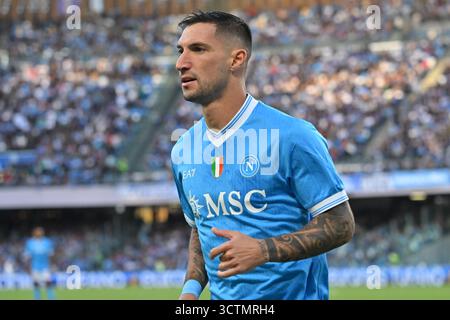 Napoli, Campanie. 05 octobre 2025. Matteo Politano de SSC Napoli lors de la série A Enilive match entre Napoli v Gênes au Diego Armando Maradona stade AllShotLive crédit : Sipa USA/Alamy Live News Banque D'Images