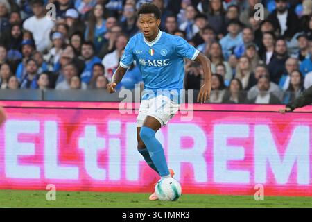 Napoli, Campanie. 05 octobre 2025. David NERES de SSC Napoli lors de la série A Enilive match entre Napoli v Gênes au Diego Armando Maradona stade AllShotLive Credit : Sipa USA/Alamy Live News Banque D'Images