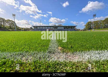 Deinze, Belgique. 04 octobre 2025. Stadion Deinze photographié avant un match de football féminin entre le RSC Anderlecht Women et les AA Gent Ladies lors de la troisième journée de la saison 2024 - 2025 de la Super League belge Lotto Womens, le samedi 4 octobre 2025 à Deinze, Belgique . Crédit : Sportpix/Alamy Live News Banque D'Images